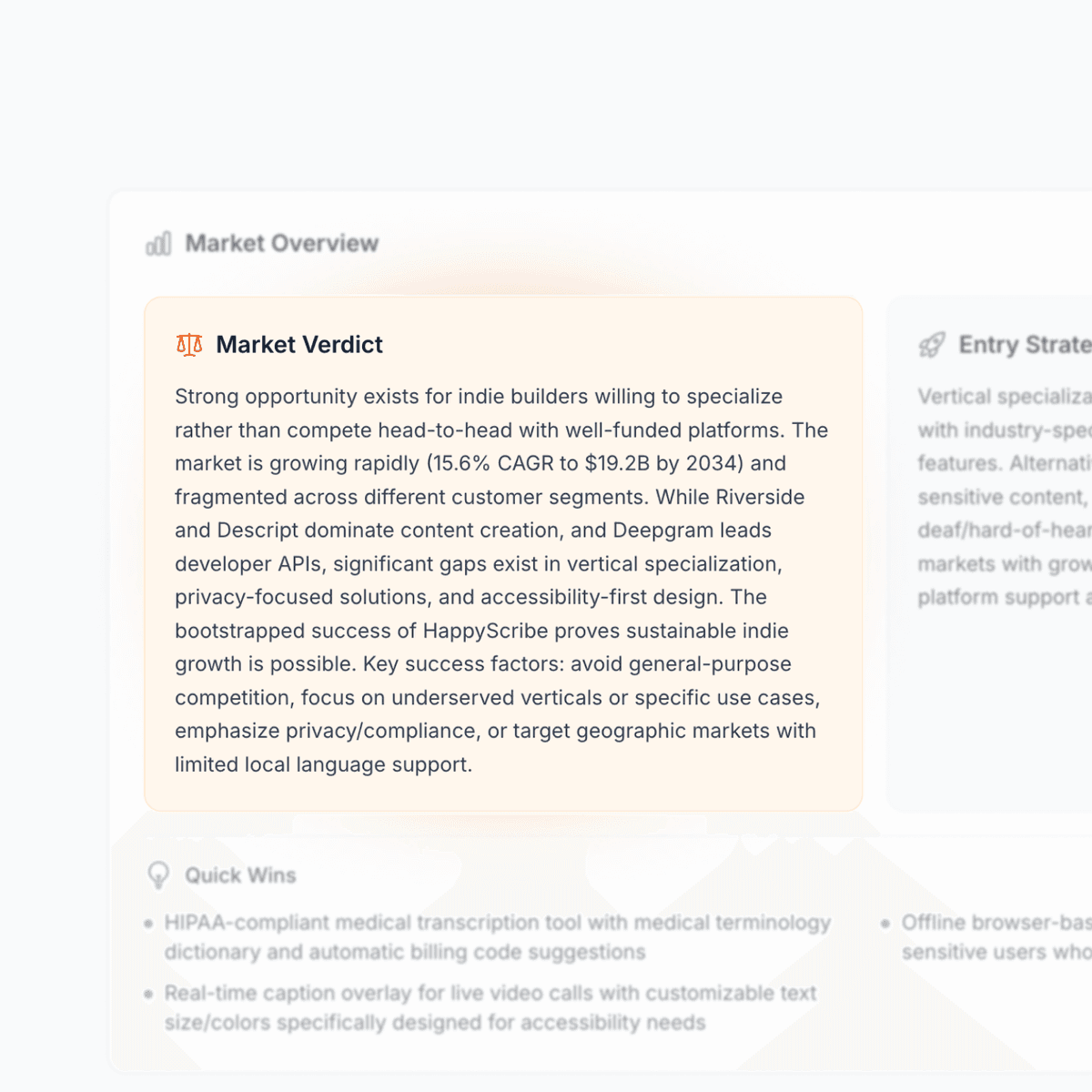 Competitor breakdown and market positioning