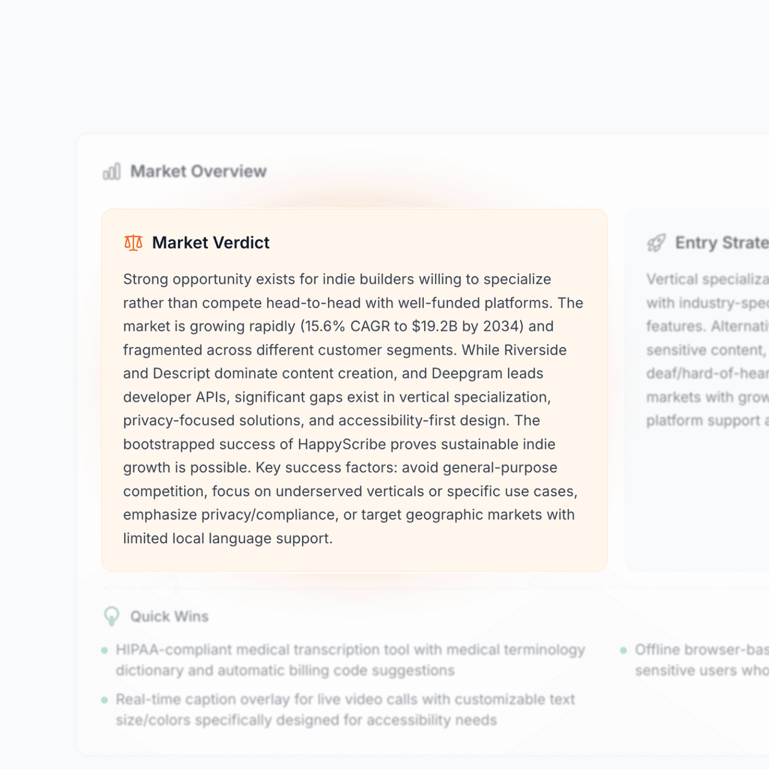 Competitor breakdown and market positioning