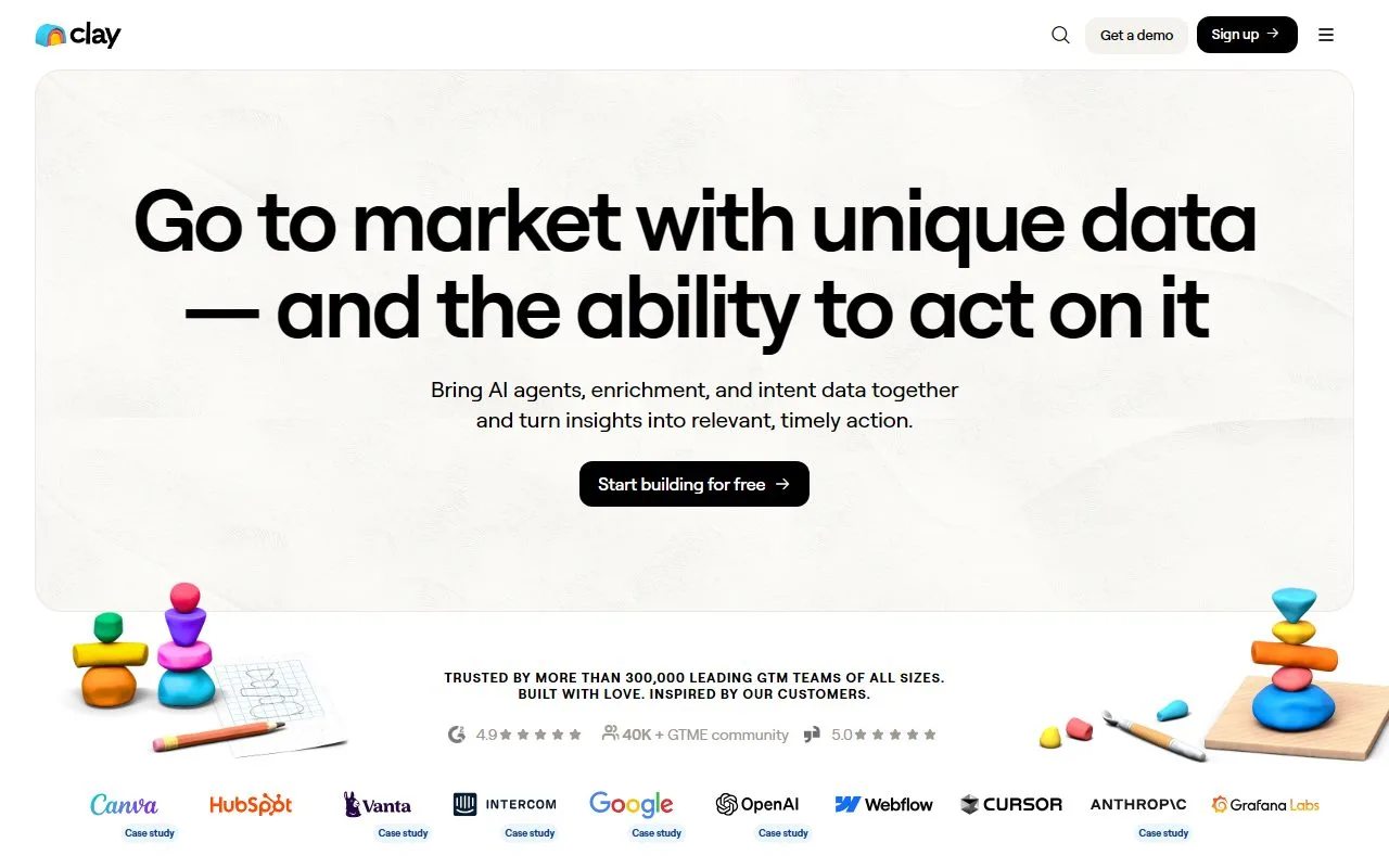 Clay GTM screenshot