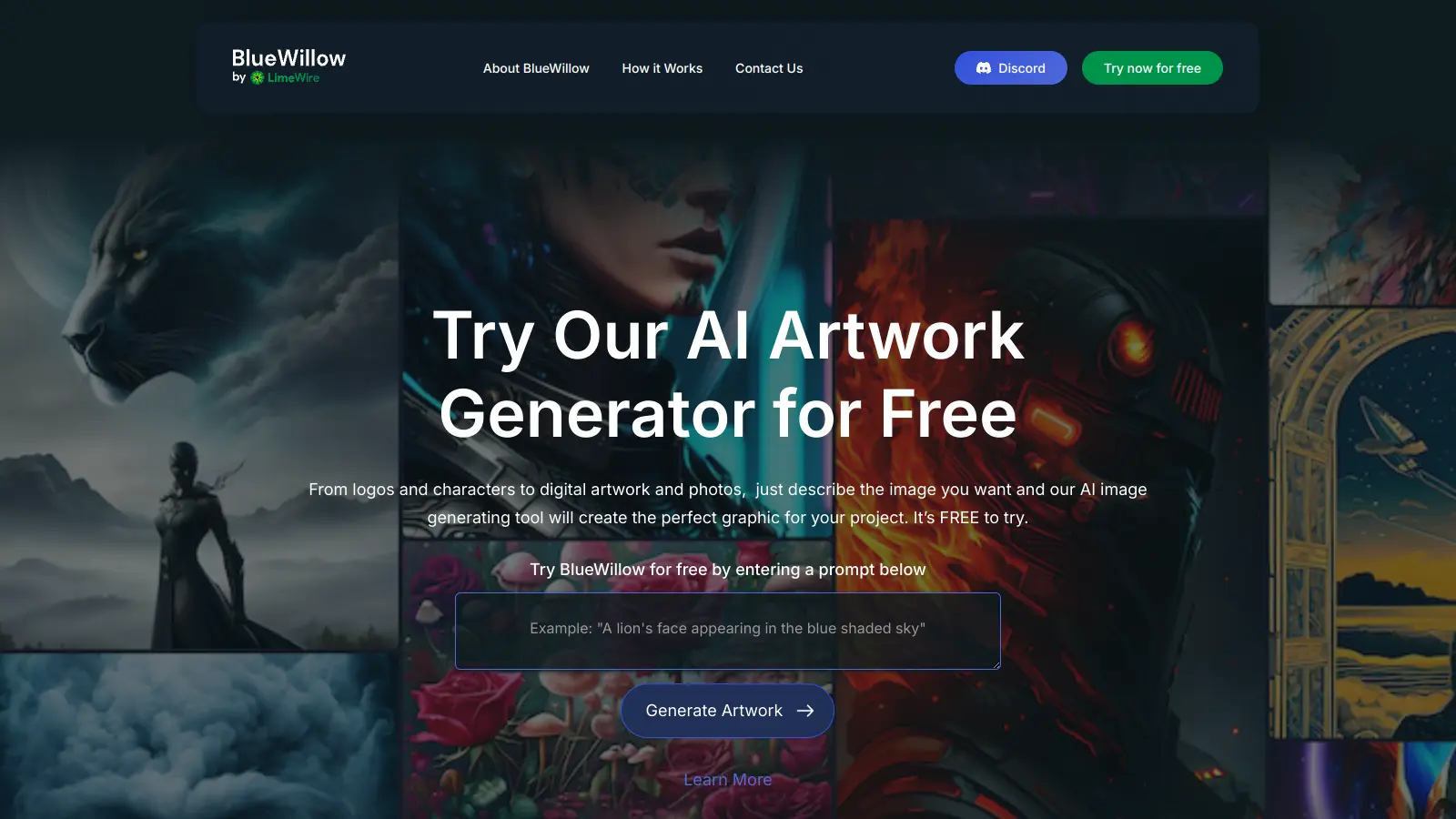 BlueWillow AI screenshot