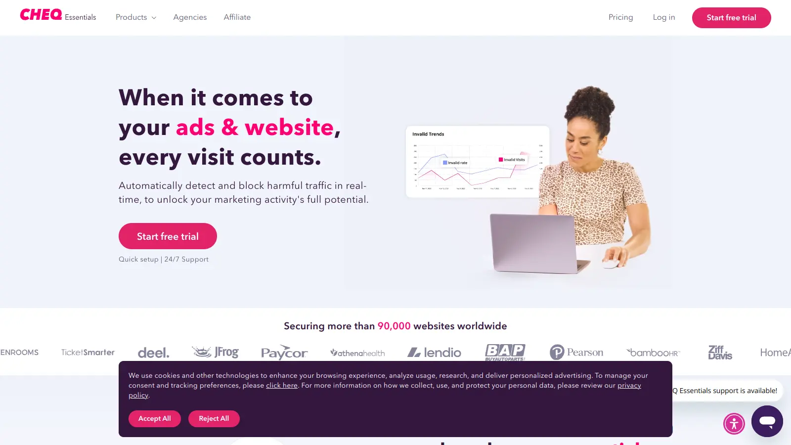 CHEQ Essentials screenshot