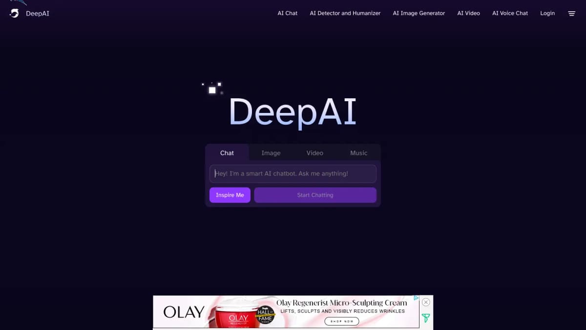 DeepAI screenshot