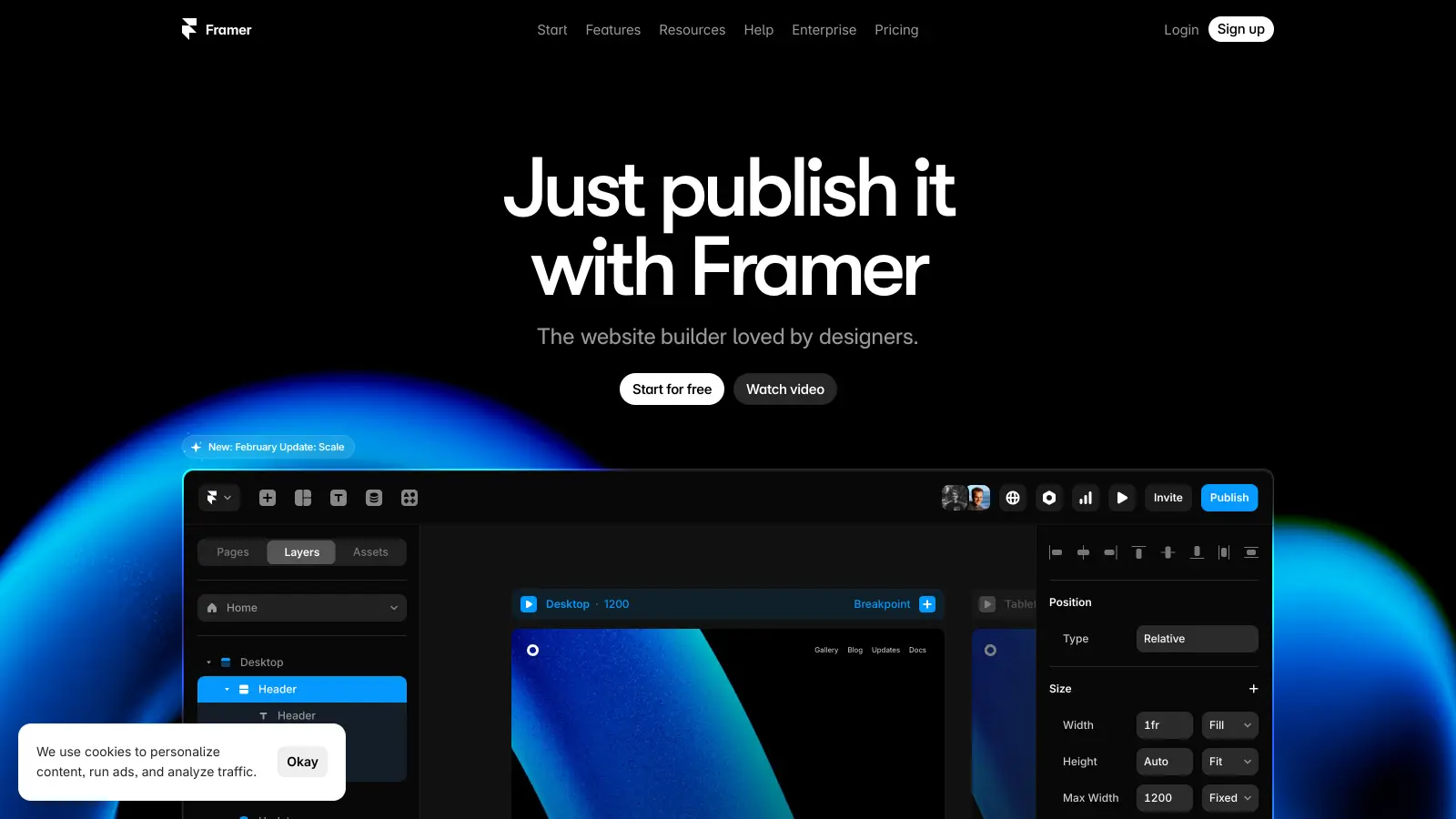 Framer screenshot