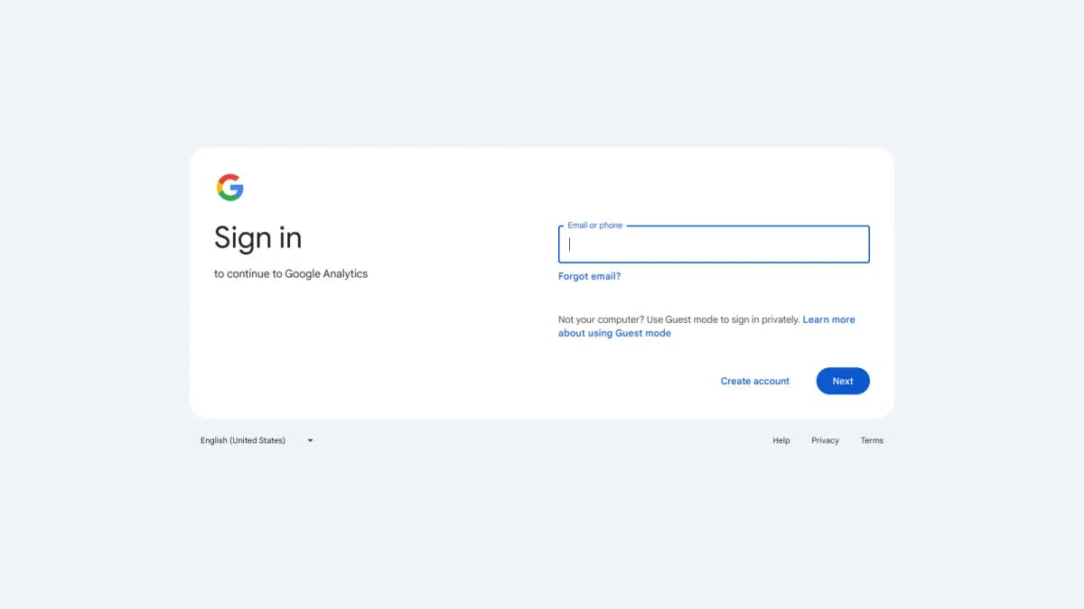 Google Analytics screenshot