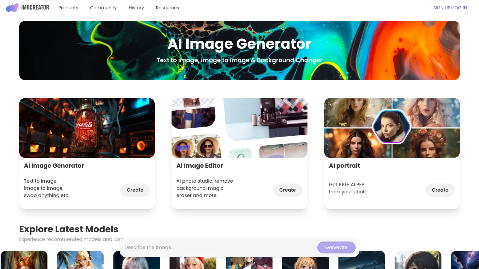 Imgcreator AI screenshot