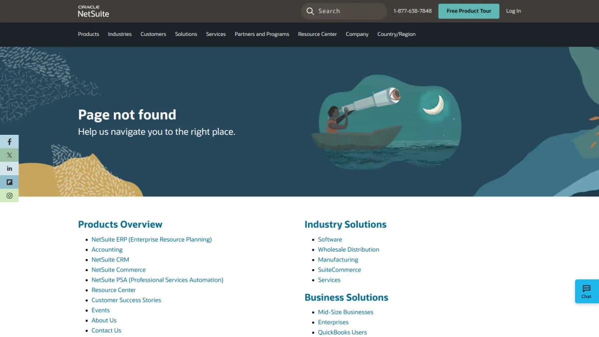 Oracle NetSuite ERP screenshot