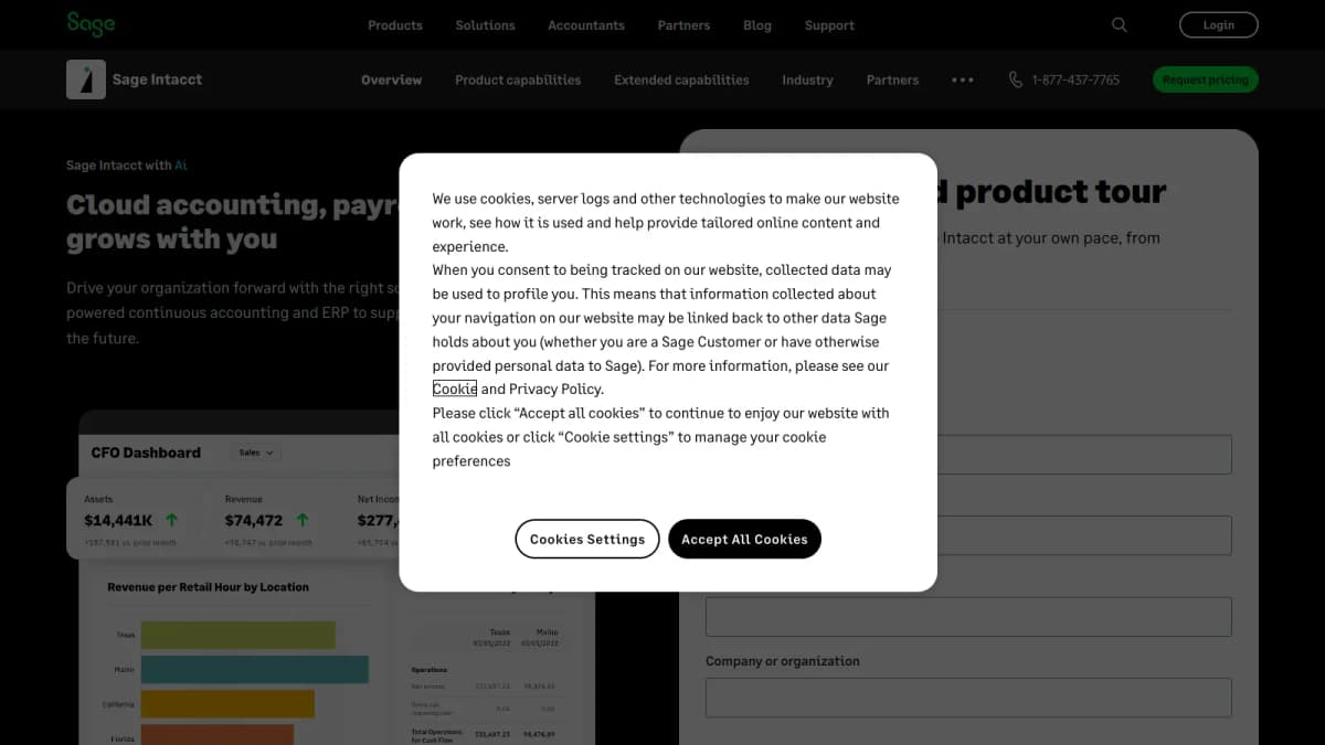 Sage Intacct screenshot