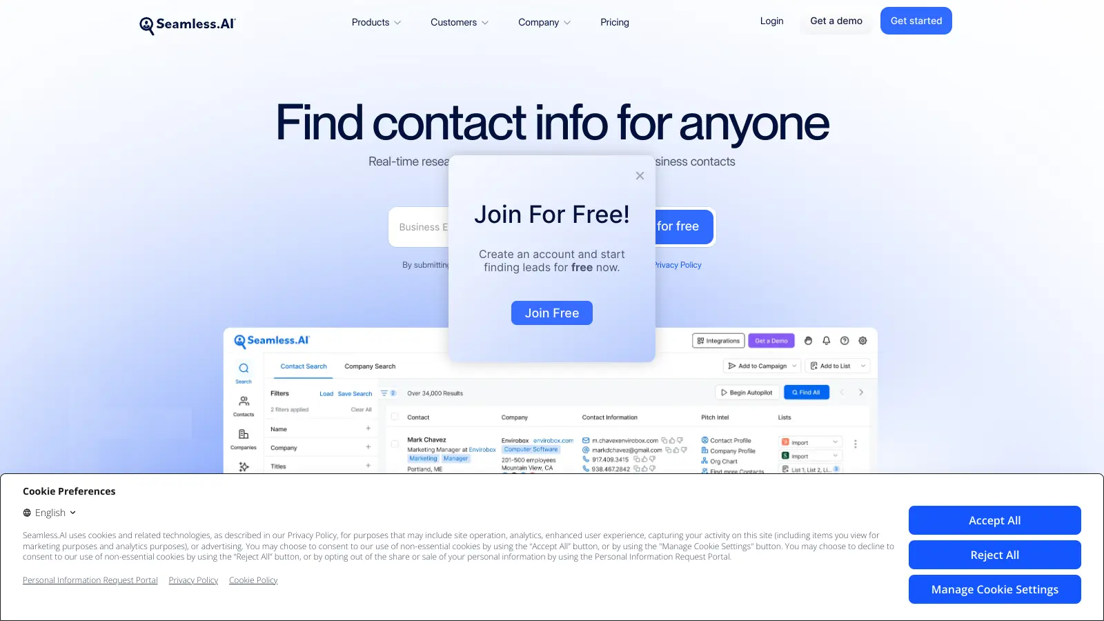 Seamless.Ai screenshot