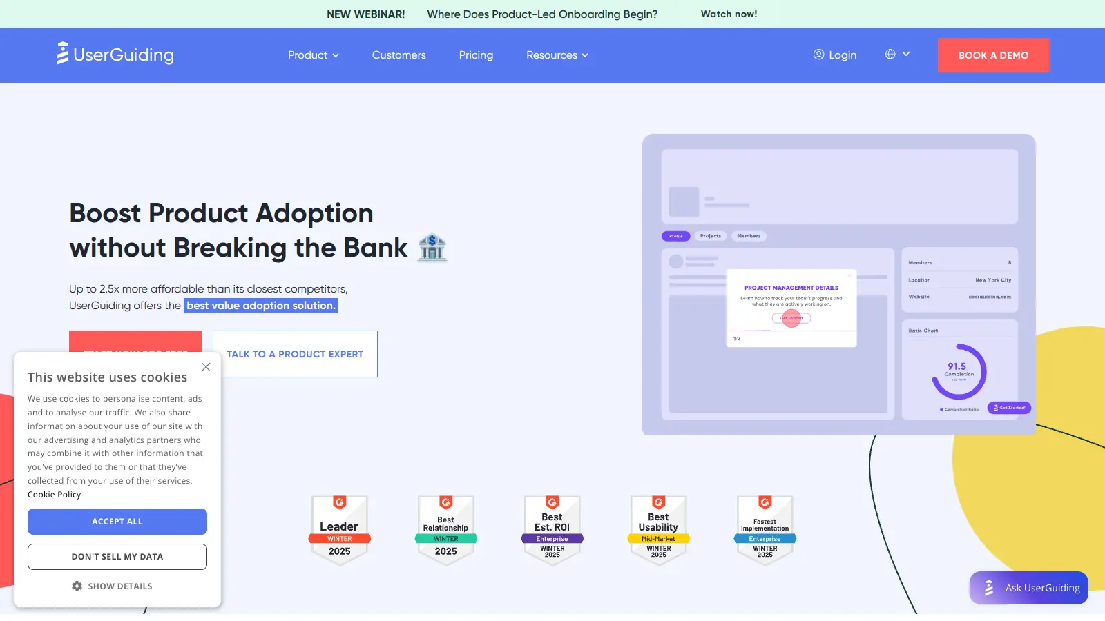 UserGuiding screenshot