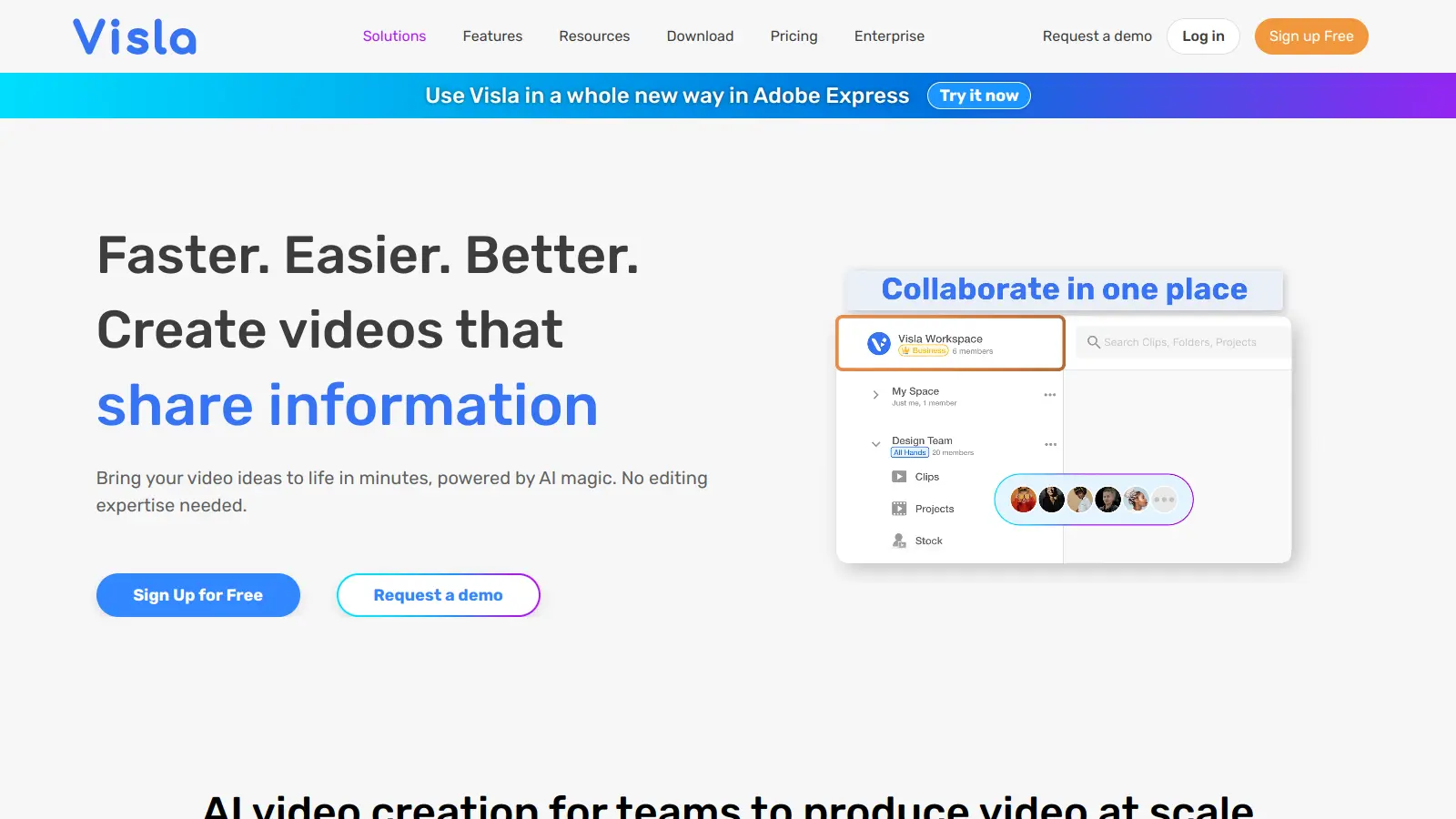 Visla AI Video Generator screenshot
