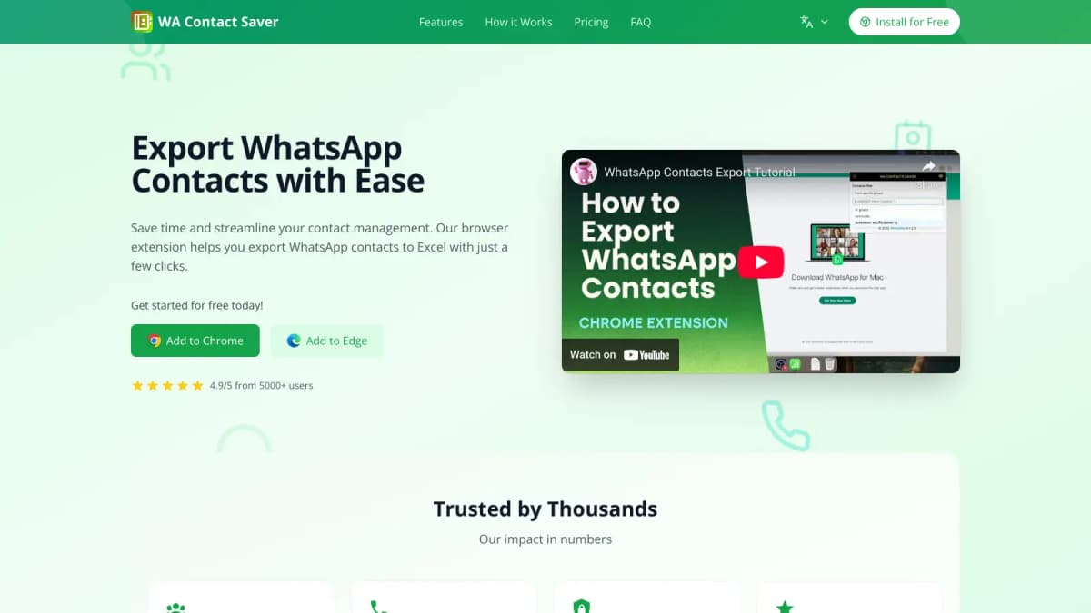 WA Contact Saver screenshot