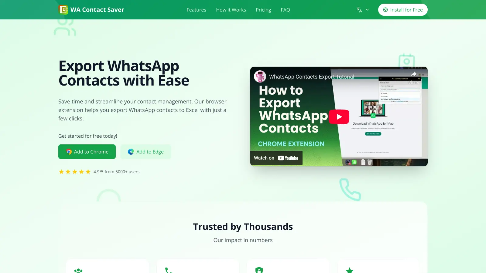 WA Contact Saver screenshot