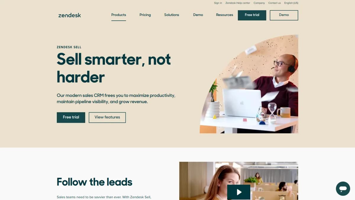 Zendesk Sell screenshot