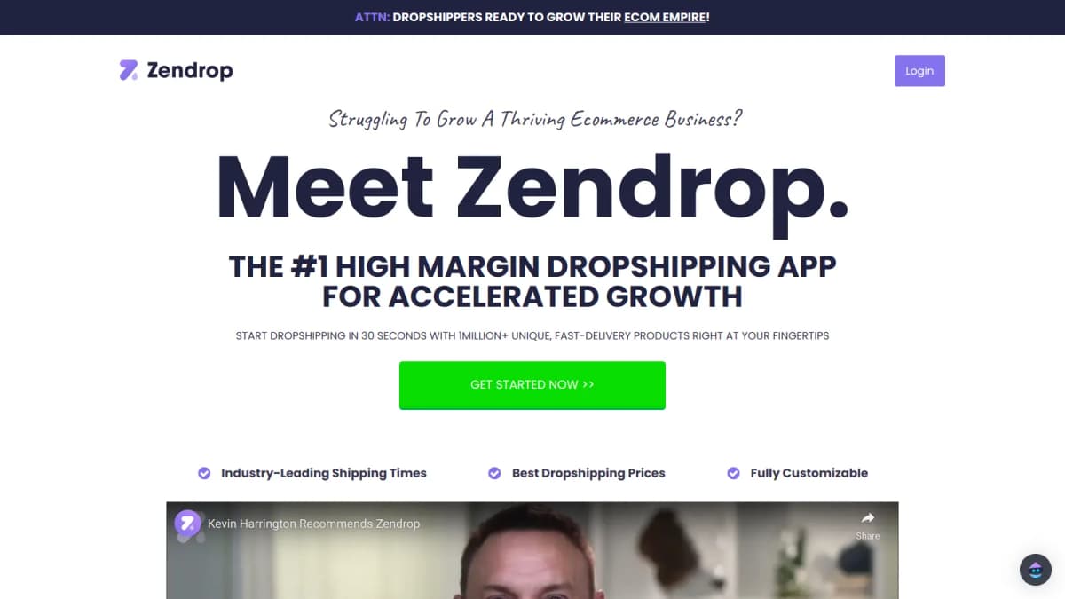 Zendrop screenshot