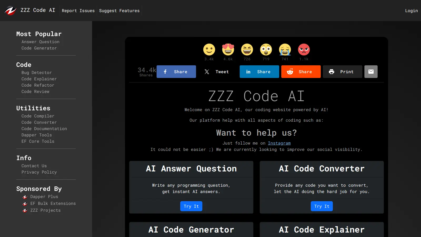 ZZZ Code AI screenshot